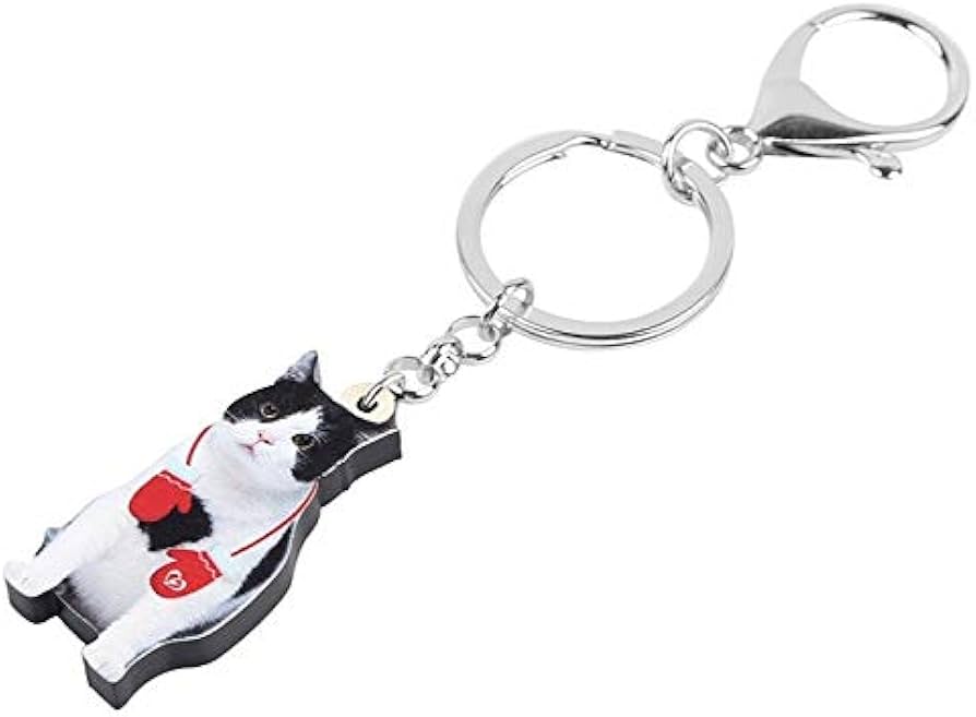 Amazon.co.jp: 【ディアーアニマルズ】猫 八割れ キーチェーン